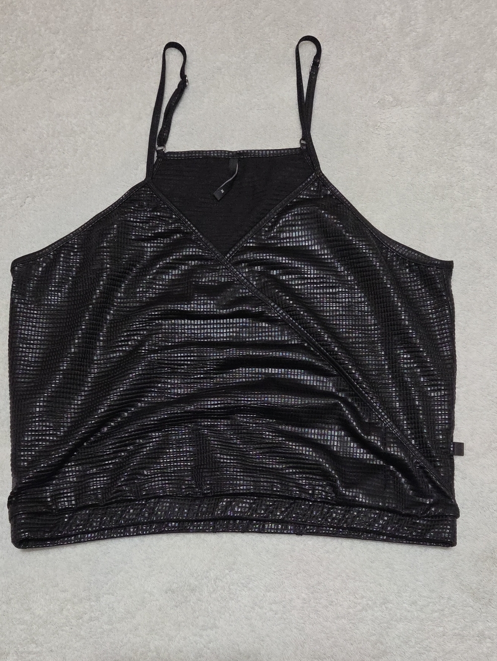 TUCCI Black Metallic Camisole Tank Top - Women